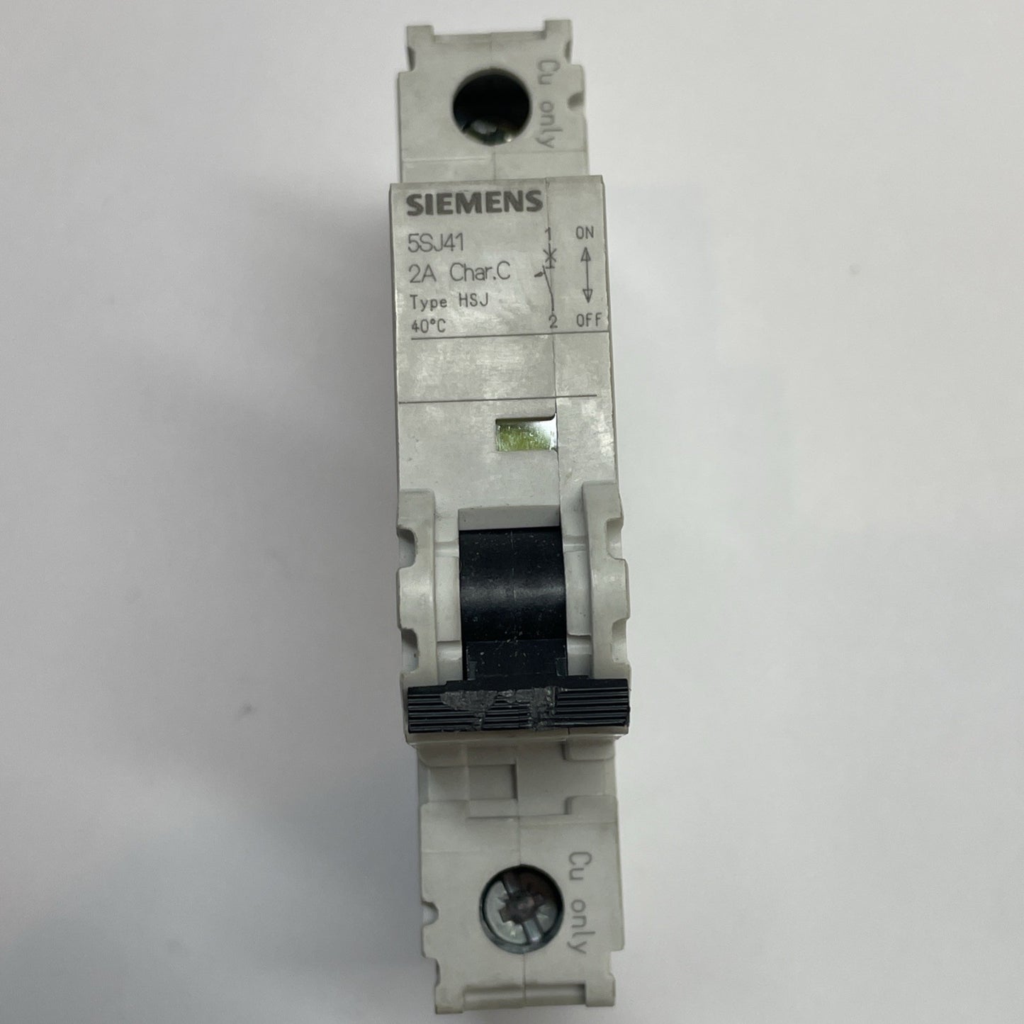 SIEMENS 5SJ41 Miniature Circuit Breaker 1-Pole 2A Overcurrent Protection