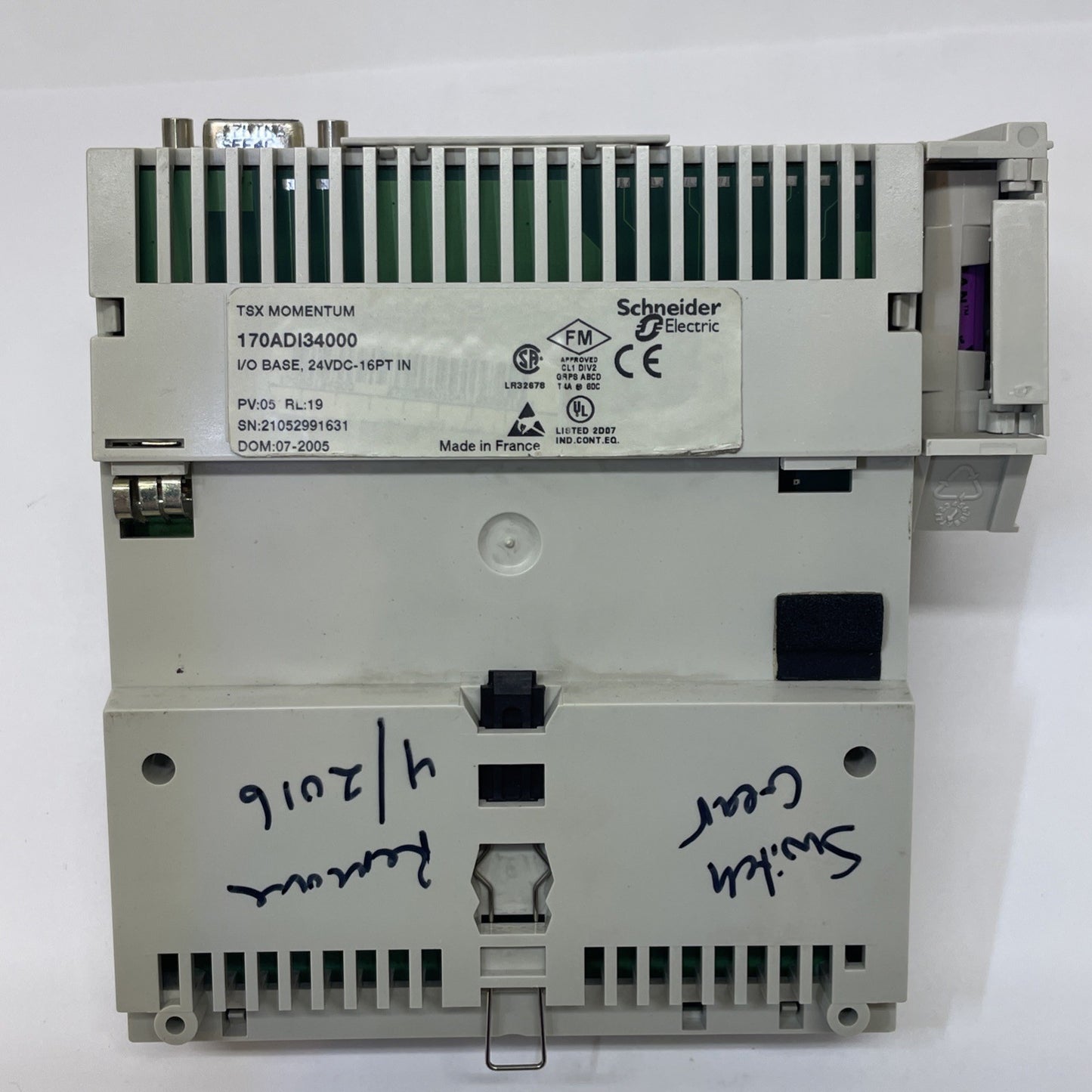 SCHNEIDER ELECTRIC 171CCC98030 PROCESSOR ADAPTER 1 MEG WITH 170ADM35010 I/O BASE