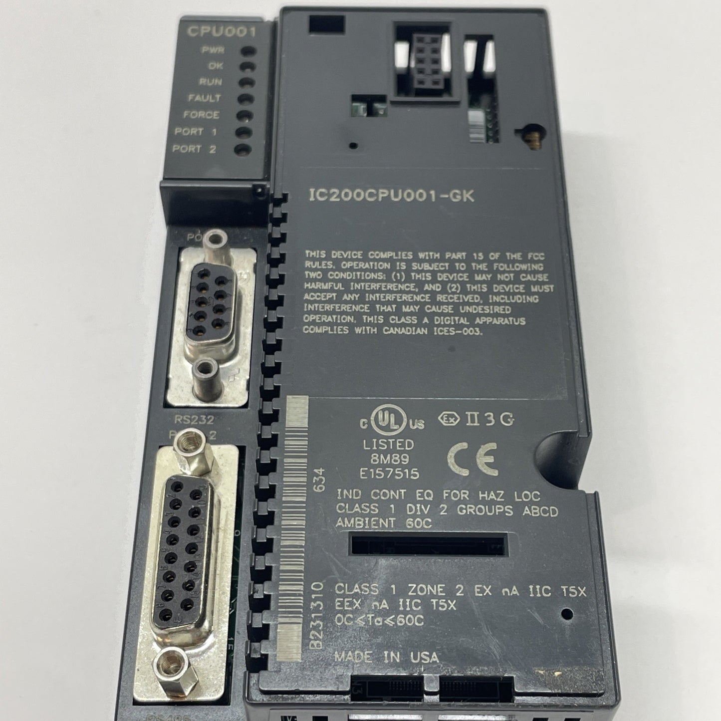 GE Fanuc IC200CPU001-GK  VersaMax CPU Module / PLC Processor