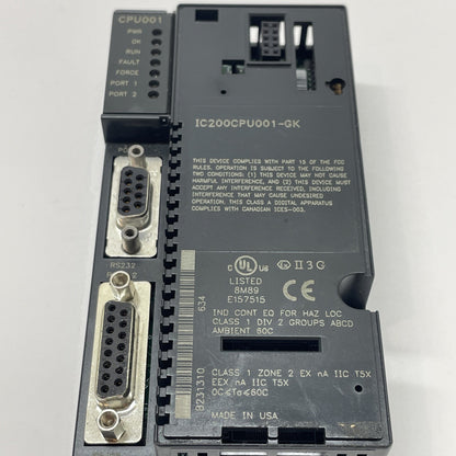 GE Fanuc IC200CPU001-GK  VersaMax CPU Module / PLC Processor