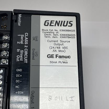 GE Fanuc IC660BBA025 Genius I/O Module IC660EBA025K + IC660TBA025K (USA)