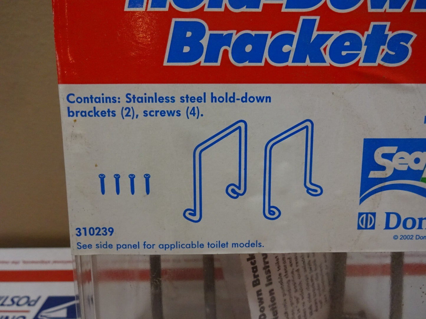 SEALAND DOMETIC 310239 / SANIPOTTIE HOLD-DOWN BRACKETS FITS 945 965 MSD / NEW