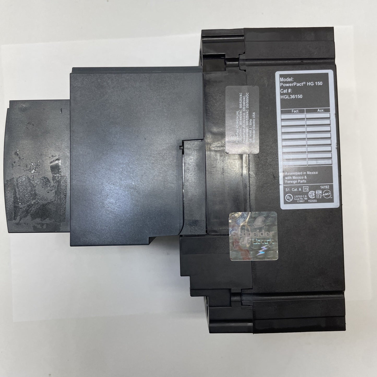 150 Amp Square D HGL36150 Circuit Breaker w/ MT100/160 E103955