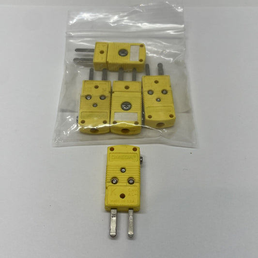 (LOT OF 5) OMEGA Type K Type Male Thermocouple Connector for Probe PATPEND