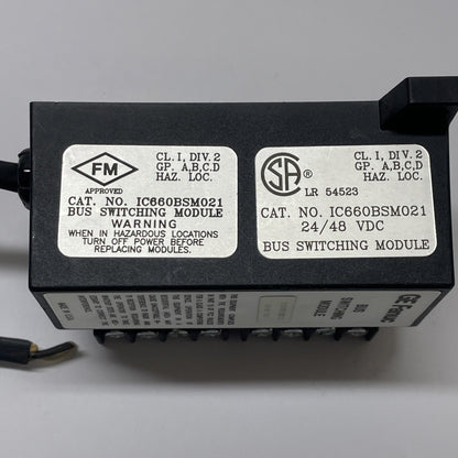 GE Fanuc IC660BSM021D Genius I/O Bus Switching Module 24/48 VDC