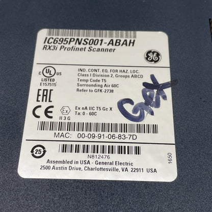 GE Fanuc  IC695PNS001-ABAH  RX3i PACSystems PROFINET Scanner Module