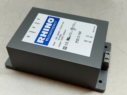 RHINO PSE12-160 Switching Power Supply 12 VDC 5A 60W 120/240VAC Encapsulated
