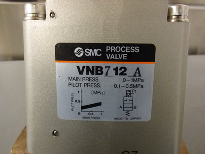 SMC PROCESS VALVE VNB712A / VNB-712A WITH VO301-003DL SOLENOID VALVE / NEW
