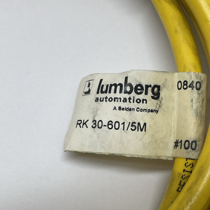 Lumberg Automation RK 30-601/5M 3-Pole Female Straight Cordset 5m