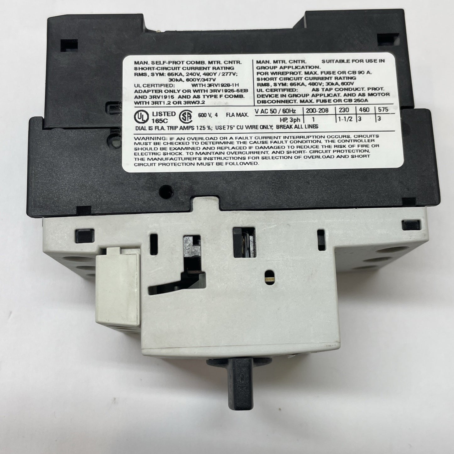 Siemens 3RV1021-1EA10 Motor Protection Circuit Breaker 2.8-4A