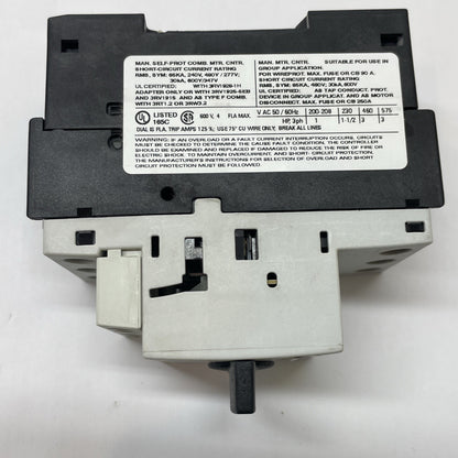 Siemens 3RV1021-1EA10 Motor Protection Circuit Breaker 2.8-4A