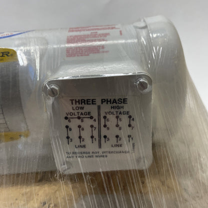 *NEW* Baldor 33E124-0422 0.19 HP 1725 RPM 3-Phase Motor 208-230/460 V