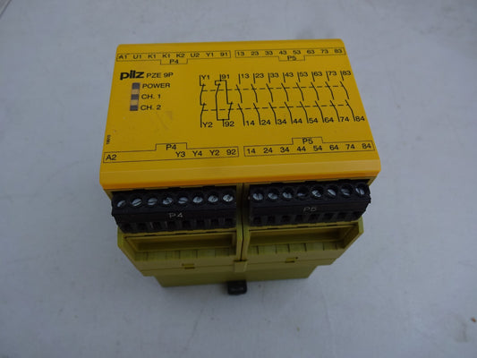 PILZ 777140 PZE 9P 24VAC/DC 8S10 SAFETY RELAY