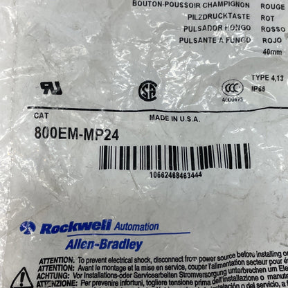 1PC 800EM-MP24 RED MUSHROOM PUSH BUTTON *NEW*