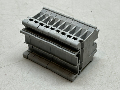 LOT OF 10 PHOENIX CONTACT UK5N DIN MOUNT SINGLE LEVELTERMINAL BLOCKS - GRAY/GREY