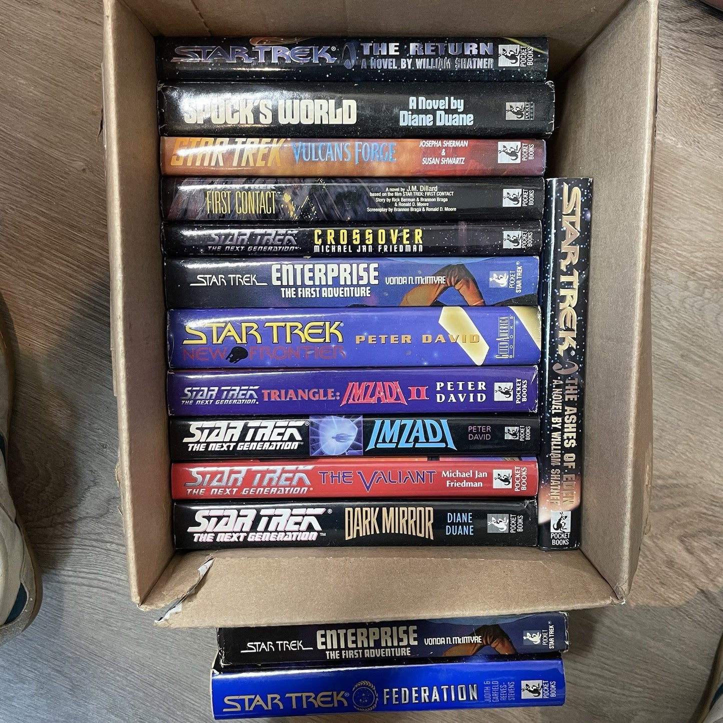 Lot of 14 Hardcover Star Trek Books good condition