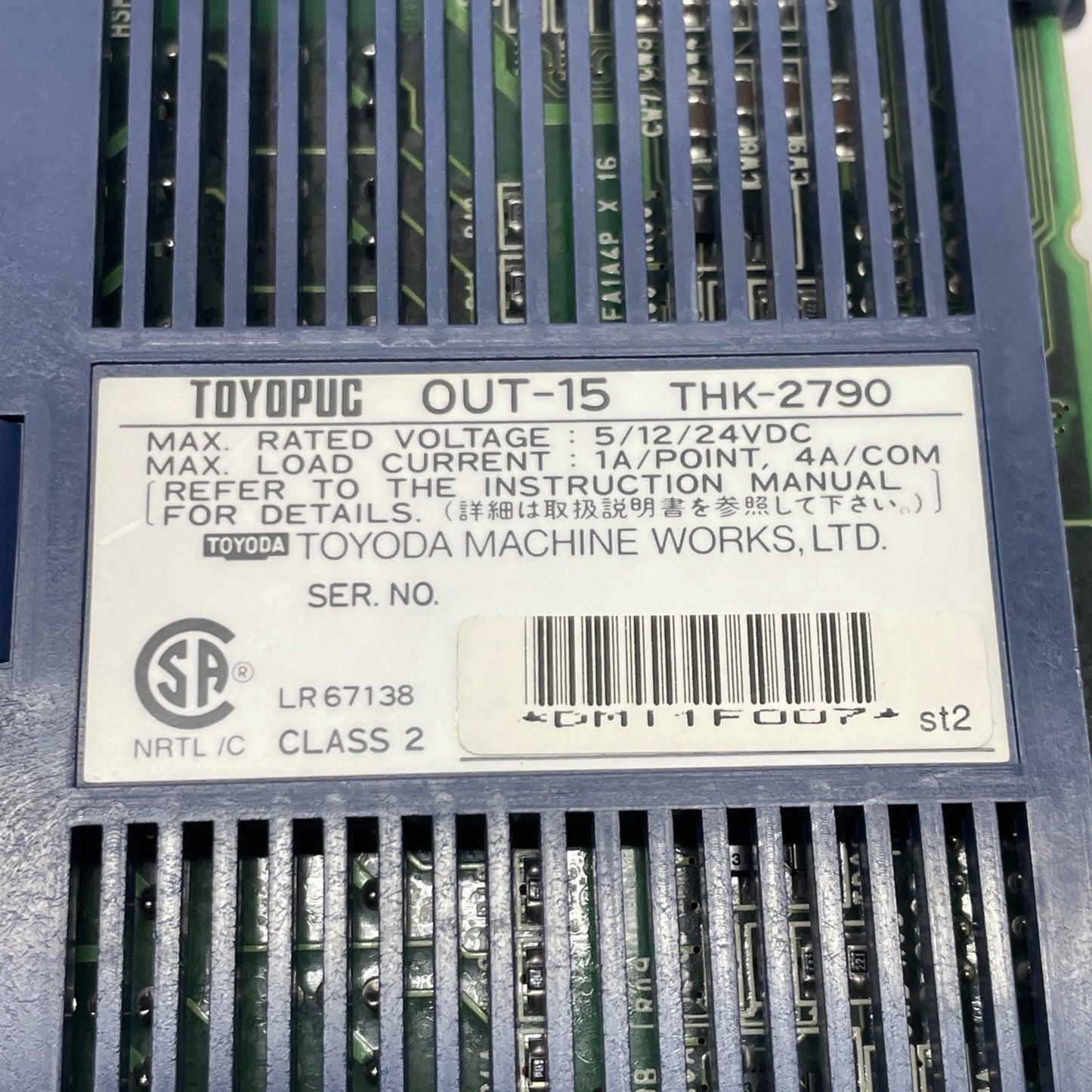 TOYOPUC OUT-15 Output Module THK-2790 (5/12/24VDC)