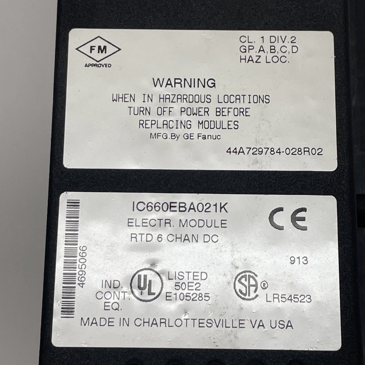 GE Fanuc IC660BBA021 Genius RTD Input Module IC660EBA021K + IC660TBA021K 24/48VD