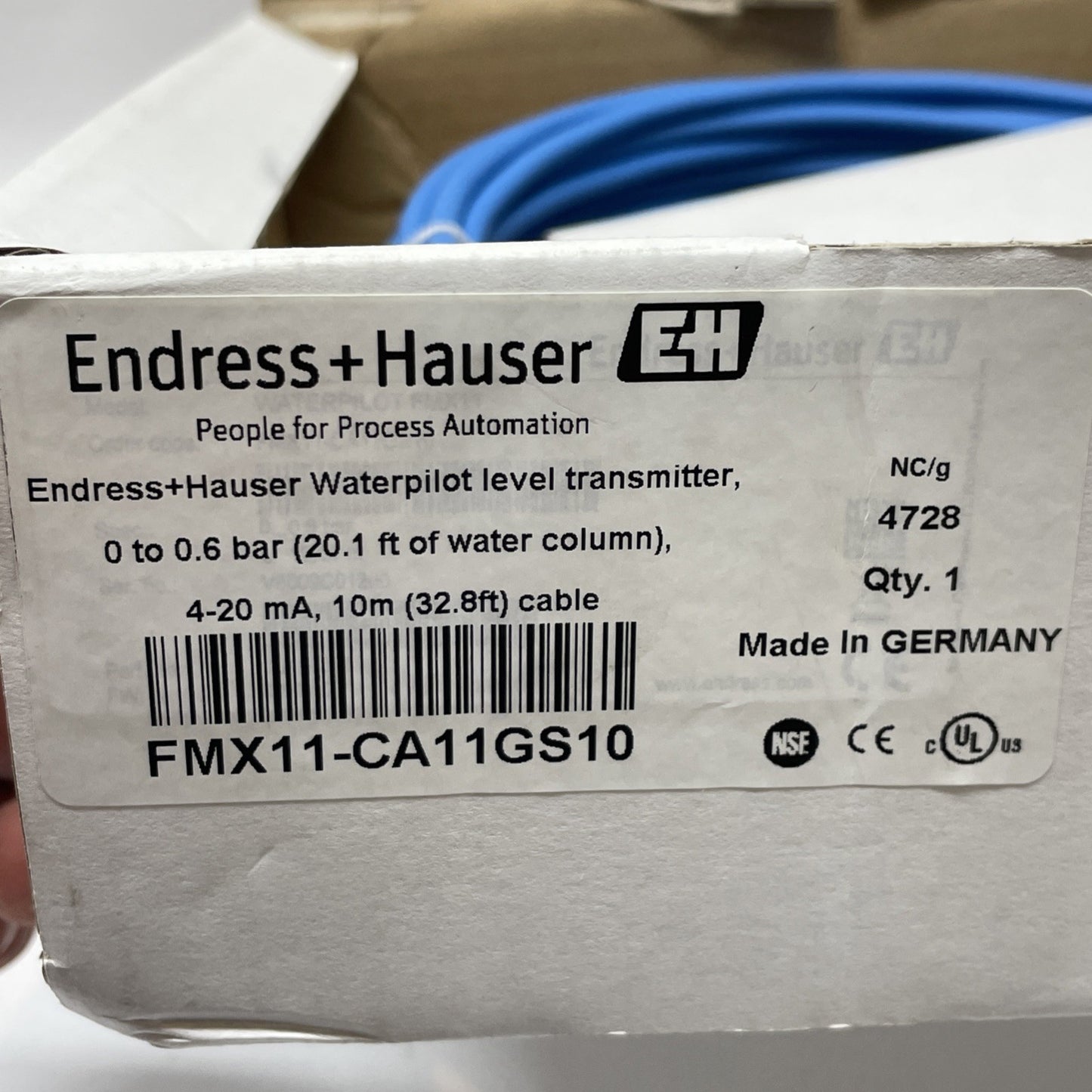 ENDRESS & HAUSER FMX11-CA11GS10 / FMX11CA11GS10 (NEW - OPEN BOX)