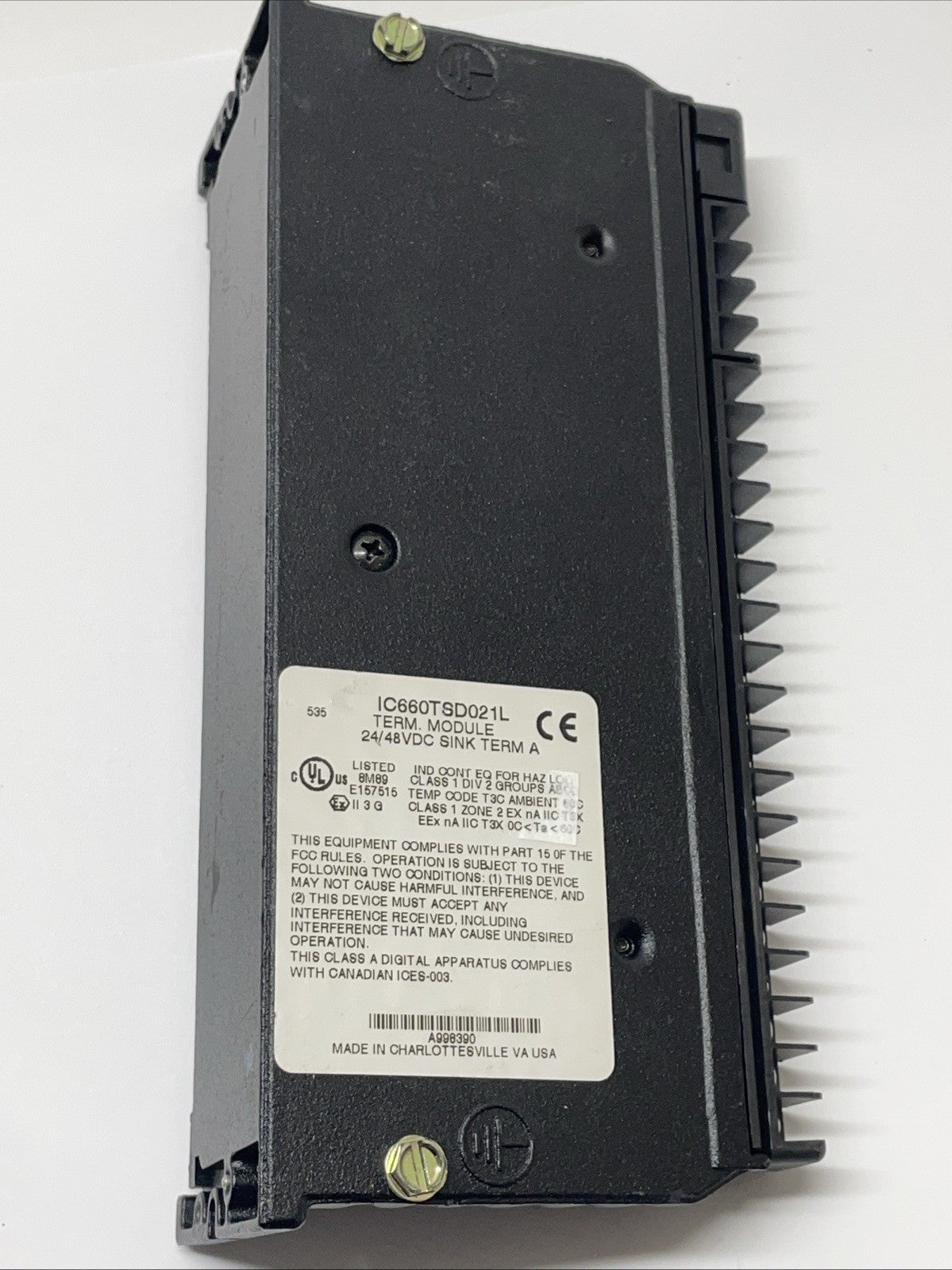 GE Fanuc IC660TSD021L Terminal Module 24/48 VDC Sink