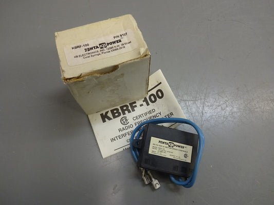PENTA POWER KBRF-100 / 9107 KB ELECTRONICS RFI FILTER FOR SPEED CONTROL / NEW