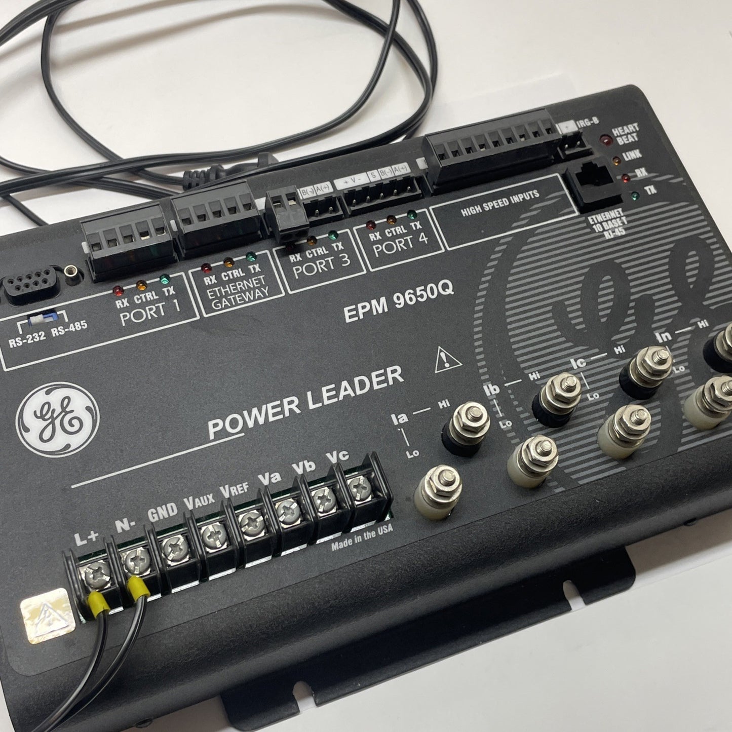 GE NEXUS 1250-G-D2-60HZ-INP10-2MEG / EPM 9650Q Power Leader 90-276 VAC/DC 10A