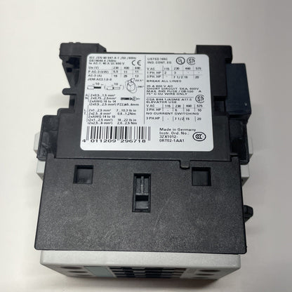 Siemens SIRIUS 3RT1026-1A 3-phase 3-pole Contactor 40A 690V 3ZX1012-0RT02-1AA1