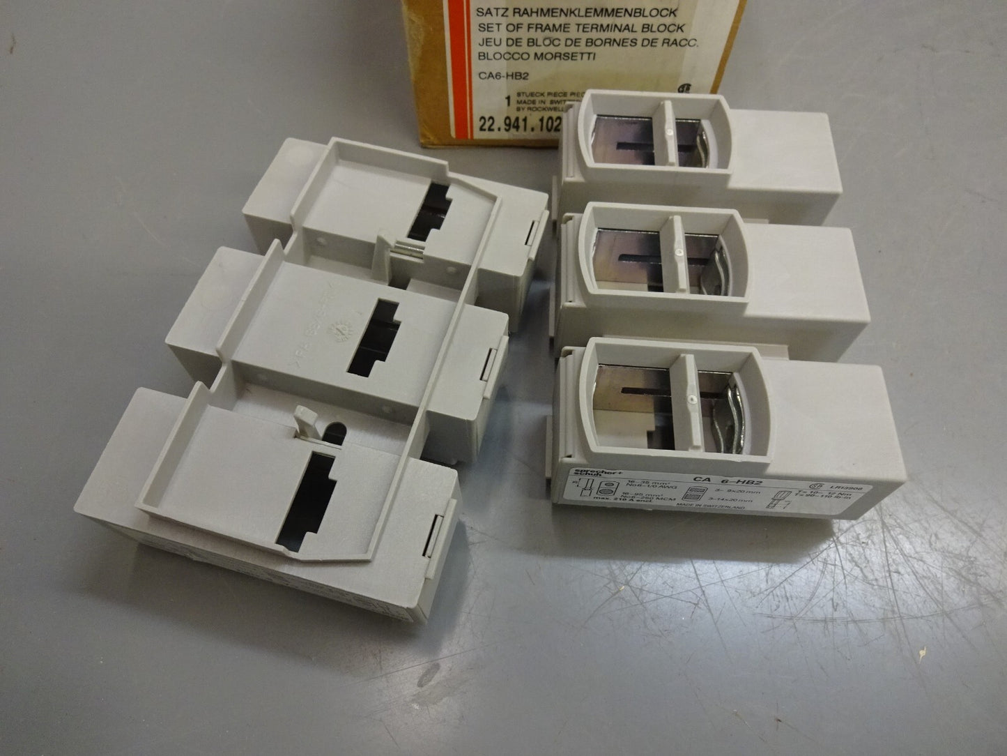 SPRECHER+SCHUH CA6-HB2 / FRAME TERMINAL BLOCK SET / NEW BOX OF 2