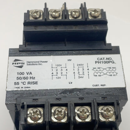 Hammond Power Solutions PH100PG 100 VA Control Transformer 120/240 V - 12/24 V