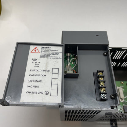 ALLEN BRADLEY 1746-A10 SER A 10 SLOT RACK W/ 1746-P2 SER C POWER SUPPLY