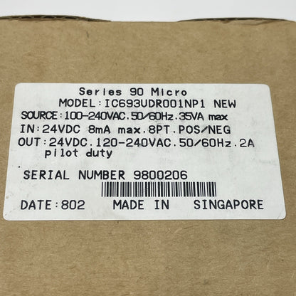 GE Fanuc IC693VDR001NP1 Series 90 Micro Programmable Controller