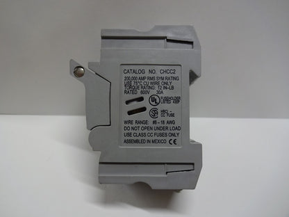 BUSS CHCC2 CIRCUIT BREAKER BUSSMANN 600V 30A WITH 2 FN99-92 FUSES