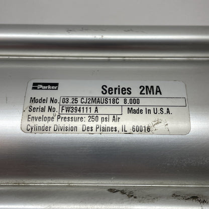 Parker Series 2MA 03.25 CJ2MAUS18C 8.000 Pneumatic Air Cylinder