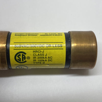 Bussmann LPJ-10SP (10A) 600V Class J Dual-Element Time-Delay Fuse