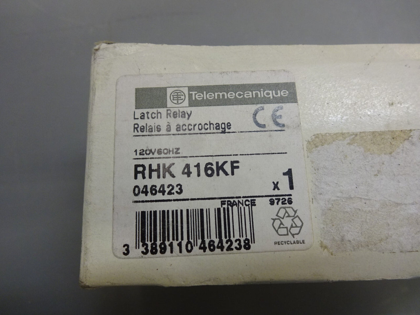 TELEMECANIQUE RHK-416KF / LATCH RELAY 120VOLT 60HZ / NEW