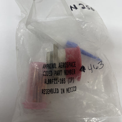 Amphenol AL00F21-16S Circular Connector 16-Way Wall Receptacle w/ Pins + Tool
