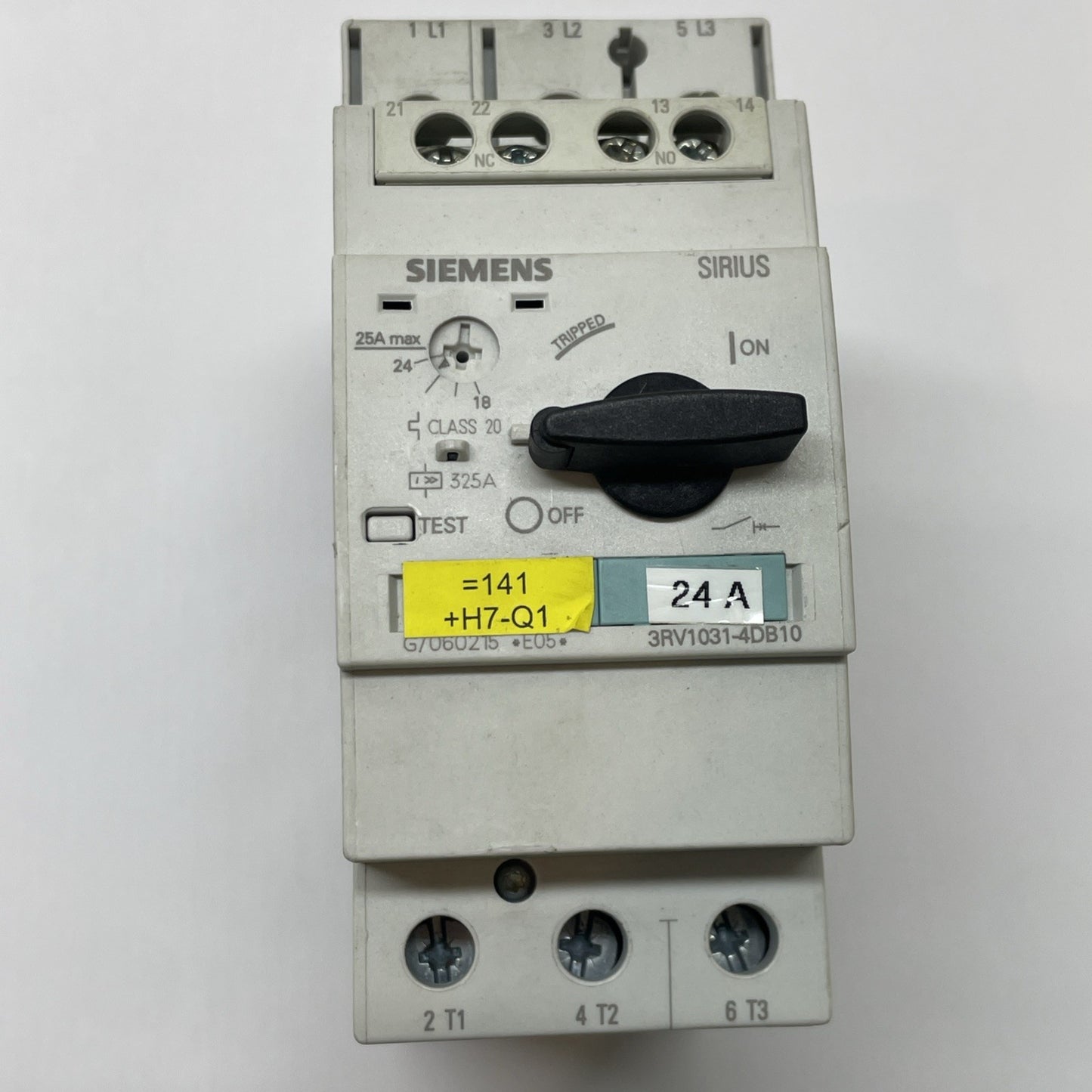 Siemens 3RV1031-4DB10 Motor Protection Circuit Breaker 18-25A