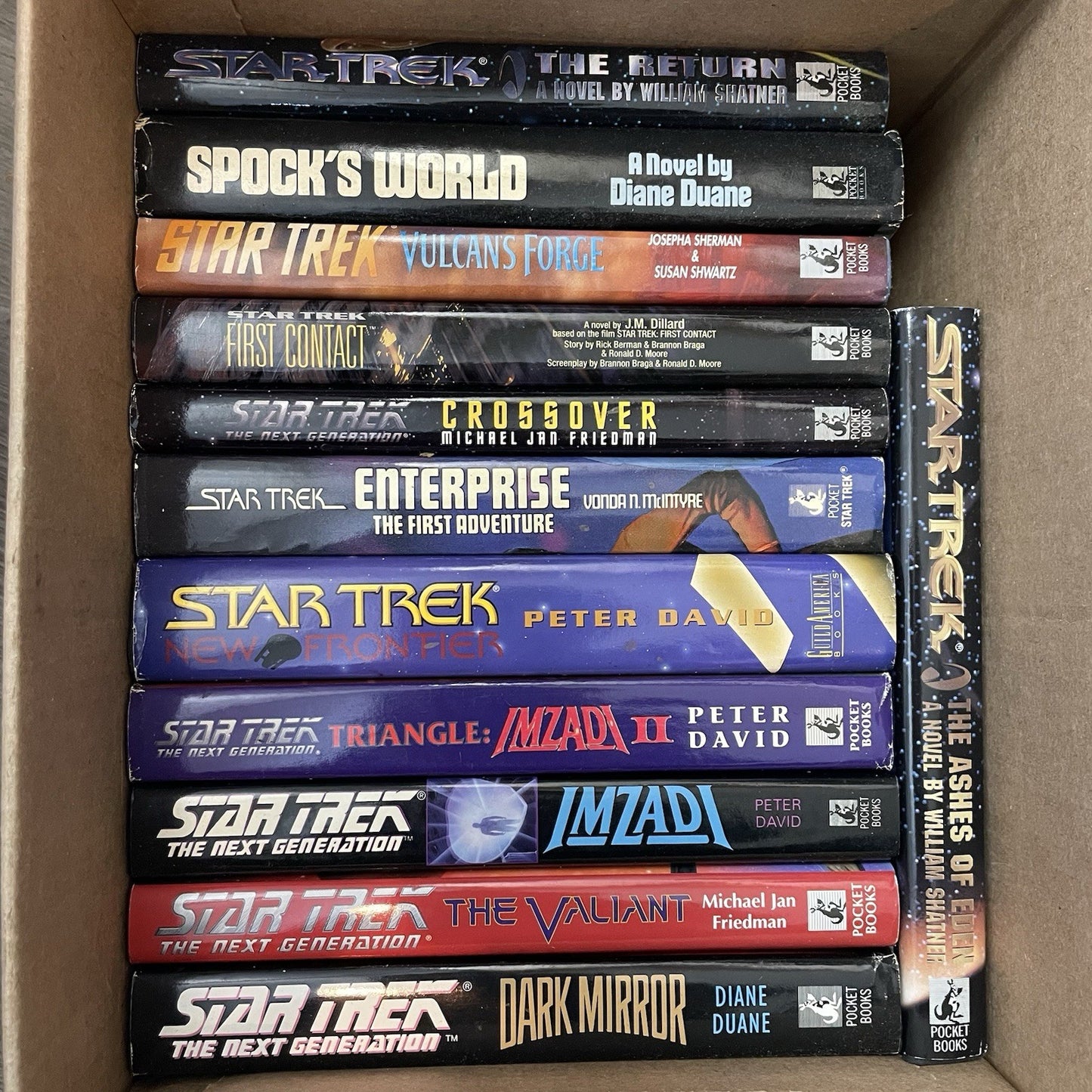 Lot of 14 Hardcover Star Trek Books good condition