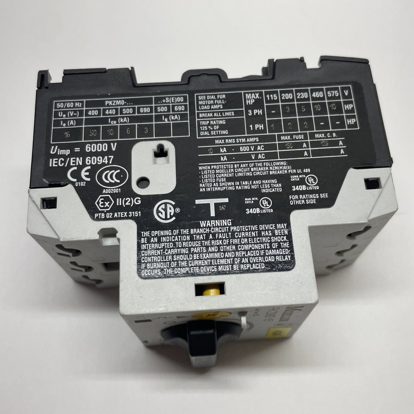 Moeller PKZM0-16 (Ser. 3) Motor Protective Circuit Breaker 3-Pole