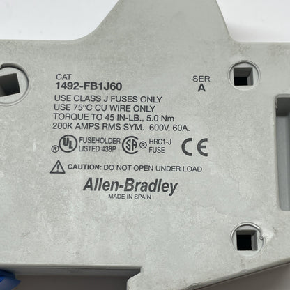 Allen-Bradley 1492-FB1J60 Series A Fuse Holder 60A 600V Class J