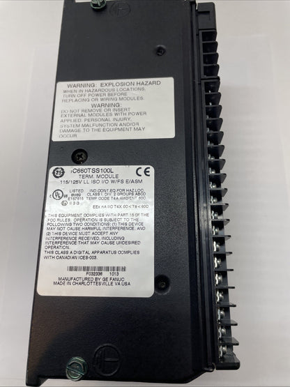 GE FANUC IC660EBS100 / IC660EBS100E GENIUS BLOCK I/O + TERM. MODULE
