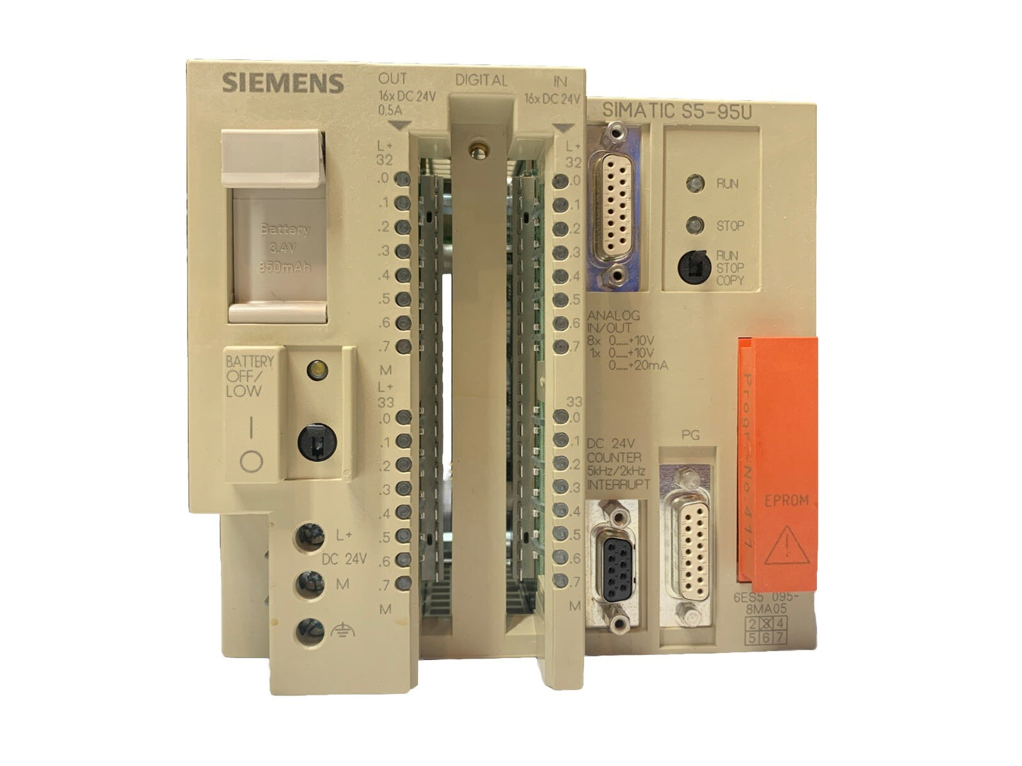 Siemens 6ES5095-8MA05 Simatic S5 095U Programmable Controller