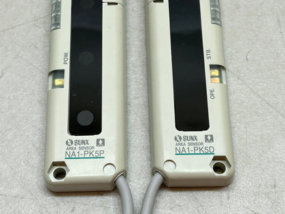 SUNX NA1-PK5 / NA1-PK5D AND NA1-PK5P AREA SENSORS / SET OF 2 USED AS SAMPLES