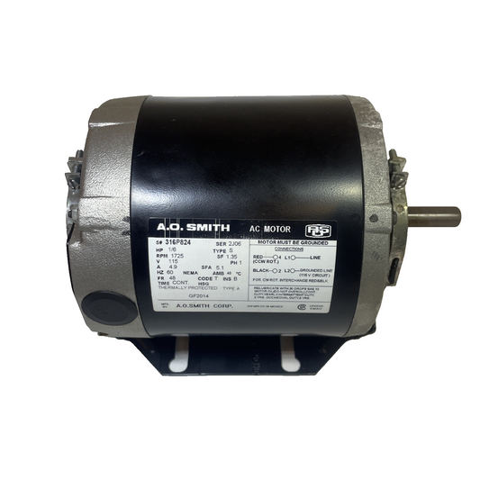 AO SMITH AC MOTOR 316P824 4UE81 1/6 HP 1725RPM 115V 1PH 48 FRAME