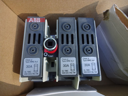 ABB 1SCA022548R9810 / 0S30AJ12 / 30AMP TYPE HRC FUSE SWITCH / NEW IN BOX