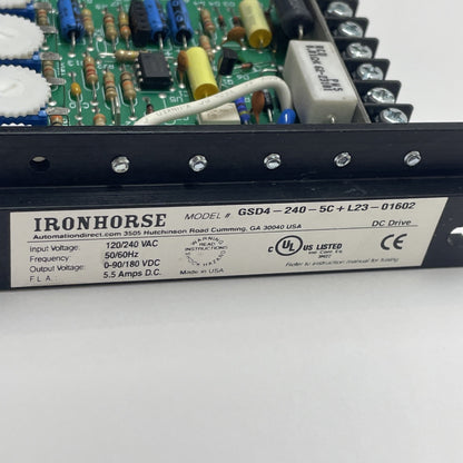 IronHorse GSD4-240-5C DC Drive 120/240 VAC 5.5 A General Purpose