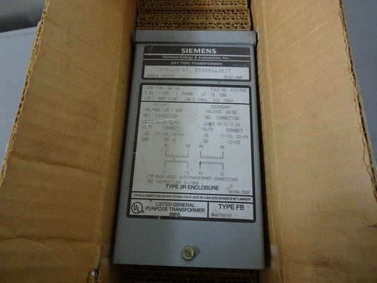 SIEMENS 205BB1632ST TRANSFORMER PRIM 120/240 SEC 16/32 60HZ 1 PH 0.250KVA / NEW