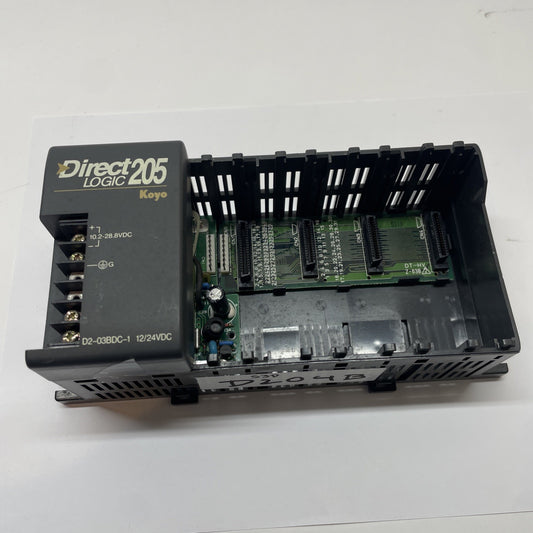 KOYO D2-04BDC1-1 DirectLOGIC DL205 PLC I/O Base 4-Slot 12-24VDC