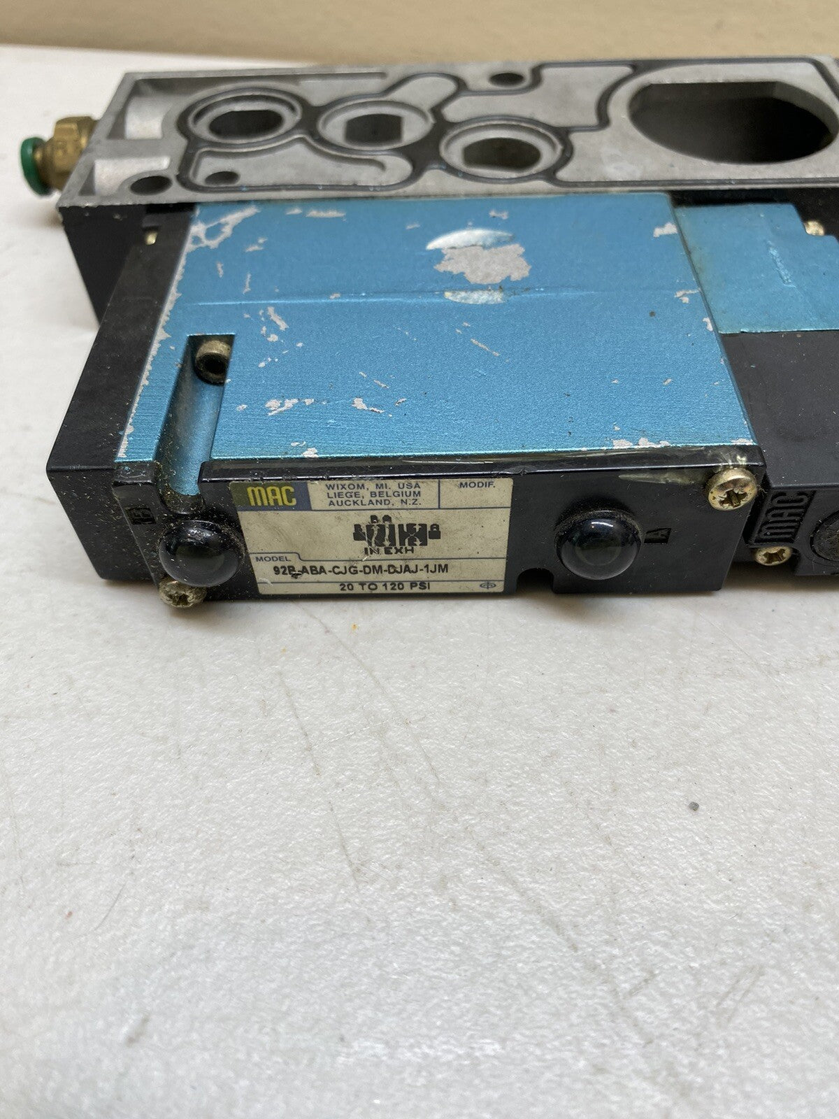 MAC 92B-ABA-CJG-DM-DJAJ-1JM SOLENOID VALVE 20-120PSI / DM-DJAJ-1JM