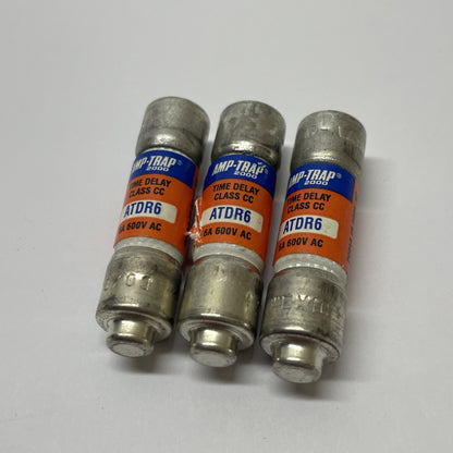 3pcs Ferraz Shawmut ATDR6 Time-Delay Class CC Fuse